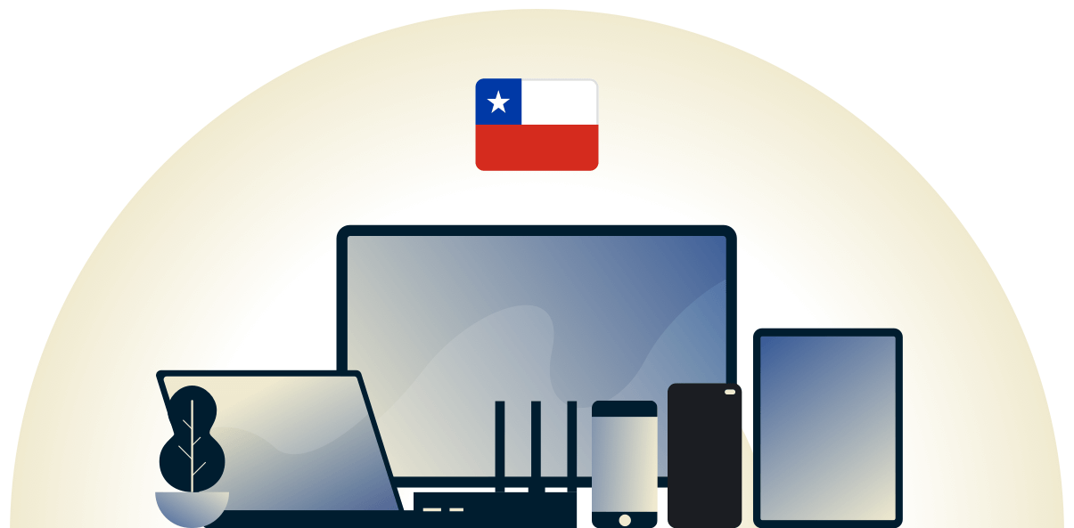 VPN dla Chile chroniący różne urządzenia.